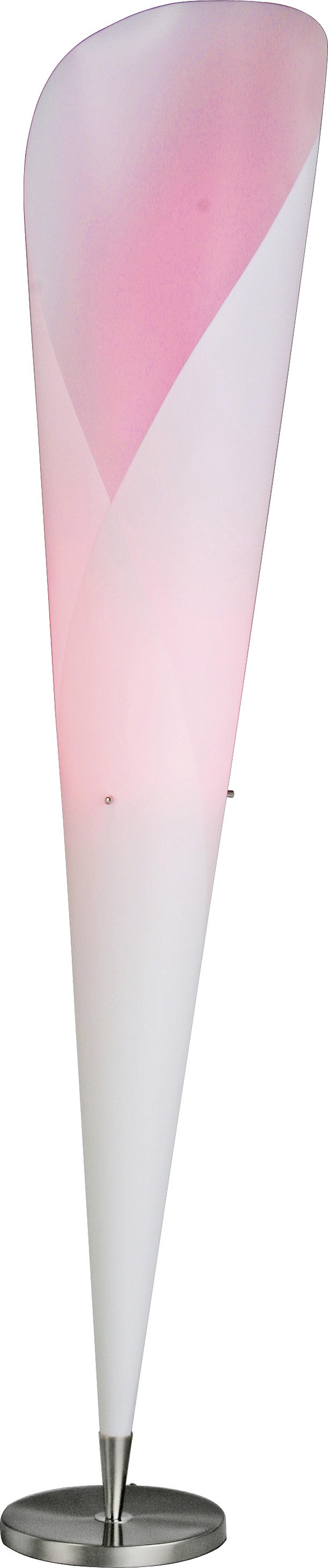 Stehlampe Tulip Weiß Blütenkelchform - Chromfarben/Weiß, KONVENTIONELL, Kunststoff/Metall (30/162cm) - Näve