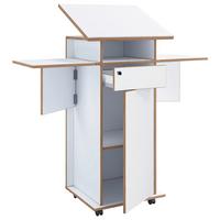 Stehpult Salia Weiß, Honigeiche B: 123 Cm - Honigeiche/Weiß, Design, Holzwerkstoff (123/128/44cm) - MID.YOU