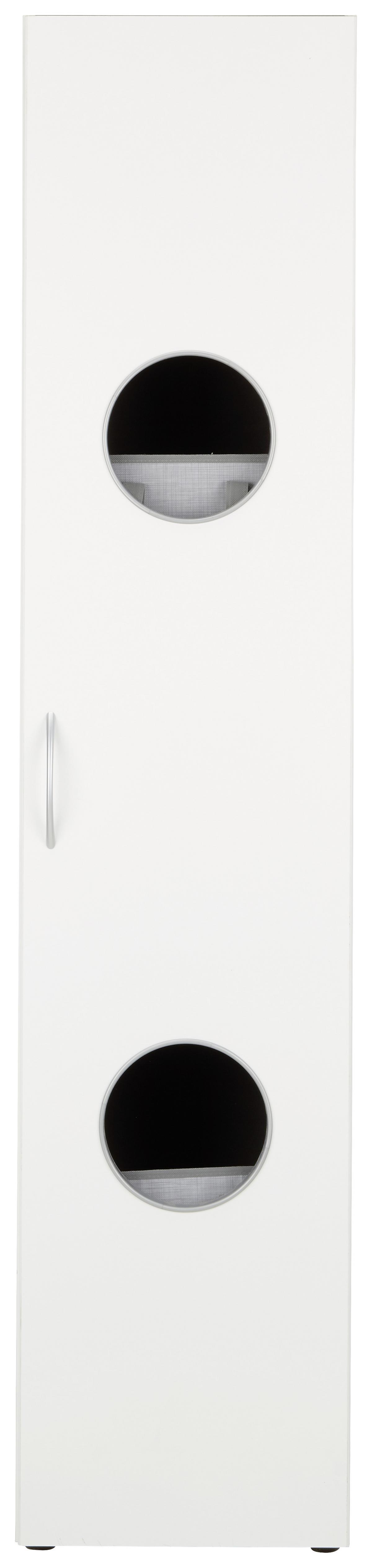 SKŘÍŇ MRK - bílá/barvy hliníku, Konvenční, kompozitní dřevo/plast (40/185cm) - Mömax