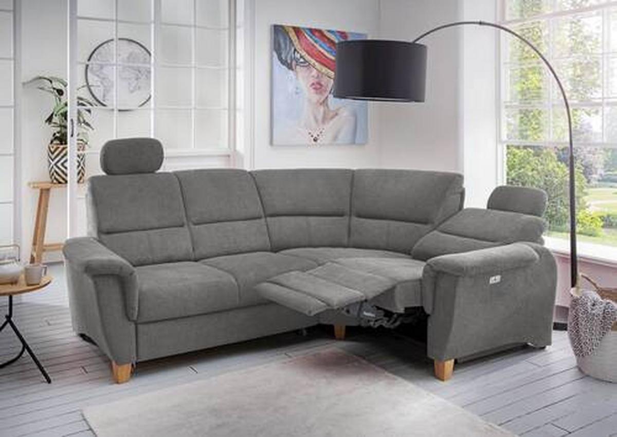 Ecksofa Parole Dunkelgrau S:237/186 cm - Wildeiche/Dunkelgrau, KONVENTIONELL, Textil (237/186cm) - Livetastic