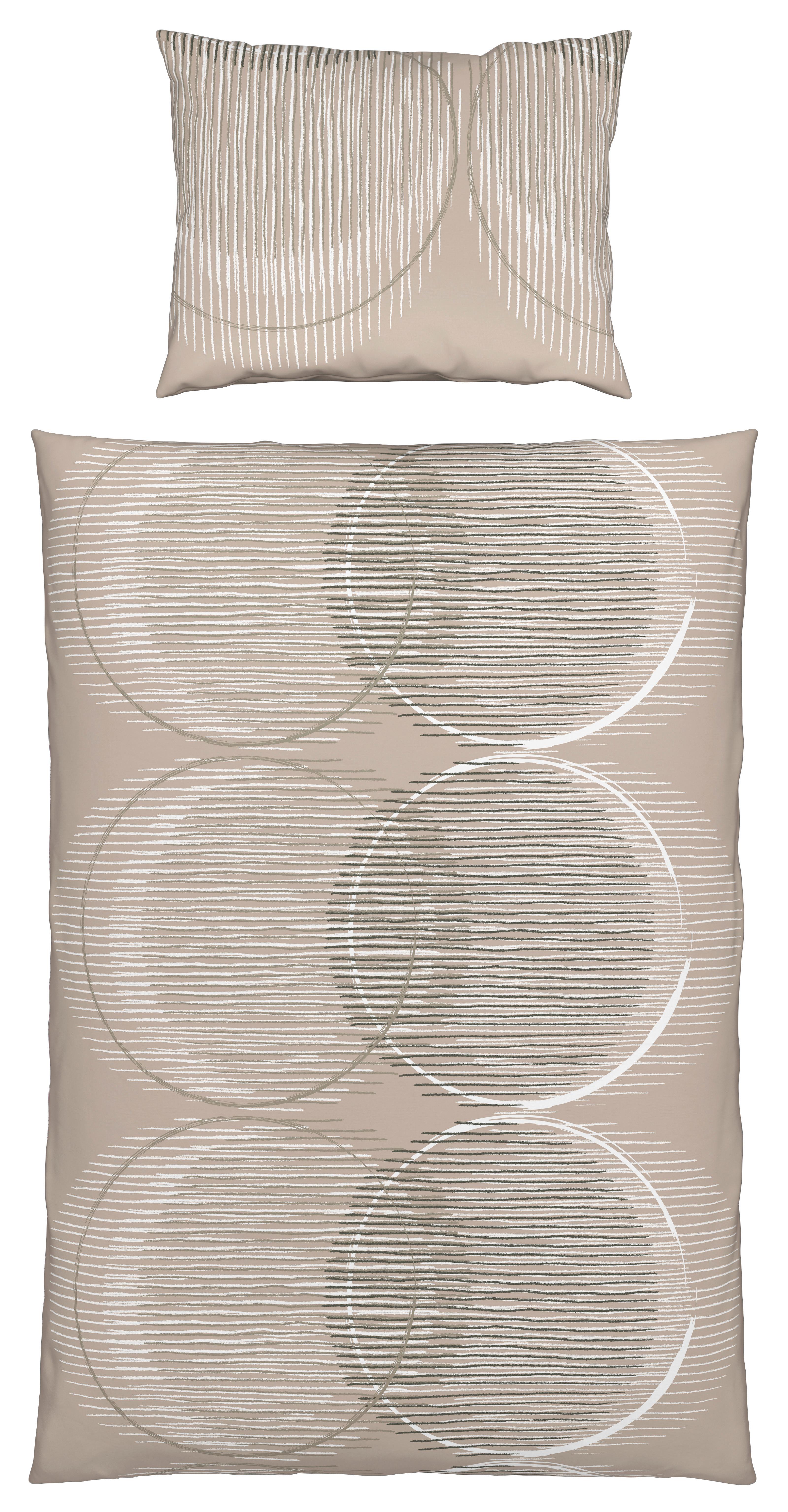 Ágyneműhuzat-garnitúra Jenny - taupe, Modern, textil - Luca Bessoni