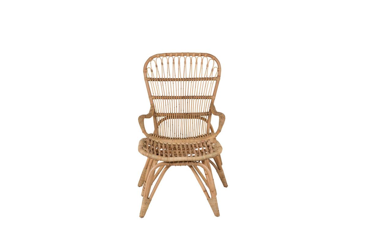 Loungesessel Ella - Braun/Weiß, KONVENTIONELL, Holz (66/95/131cm) - Gardenson