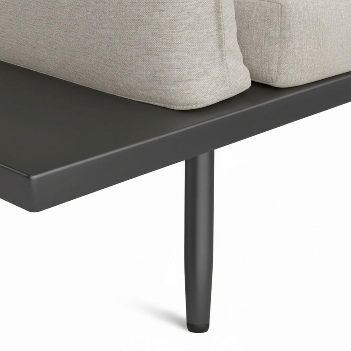 TERASOVÁ SEDACIA SÚPRAVA JOANNA - čierna, Modern, kov (300/78/80cm) - Bessagi Garden