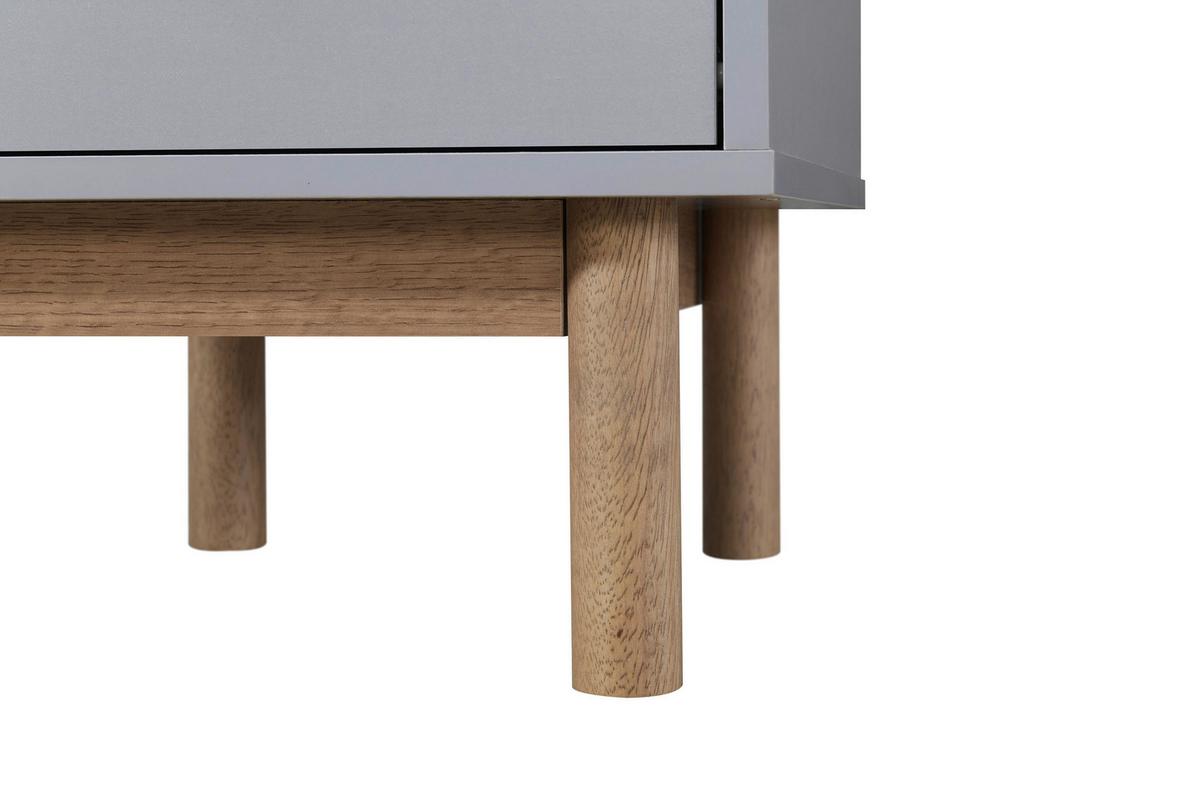 Nachttisch Melanie Grau/Eiche B:40 cm - Eichefarben/Grau, Design, Holz/Holzwerkstoff (40/55/44cm) - MID.YOU
