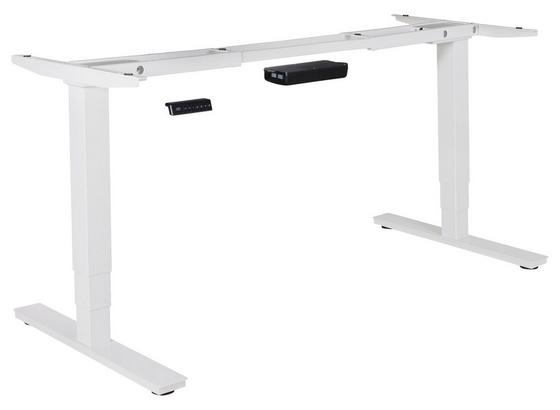 Tischgestell Höhenverstellbar B 105-182cm Stahl Weiß - Weiß, Basics, Metall (105/70/63cm) - Livetastic Tischgestell Höhenverstellbar B 105-182cm Stahl Weiß - Weiß, Basics, Metall (105/70/63cm) - Livetastic
