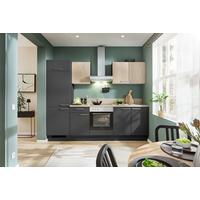 Küchenblock Pn80/pn100 - Eichefarben/Graphitfarben, MODERN, Holzwerkstoff (260cm) - Pino