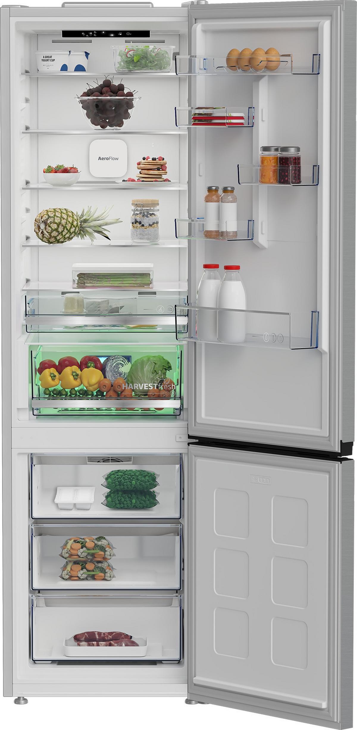 Kühl-Gefrier-Kombi B5RCNA417HX P, Ges. Nutzinhalt ca. 415 L - Edelstahlfarben, Basics (59,5/203,5/67,3cm) - Beko