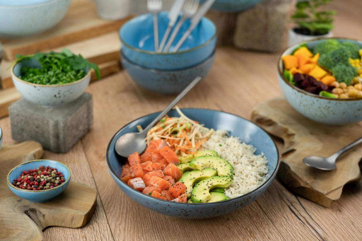 Schüssel Keramik Multicolor Nc Poke Bowl 4tlg D: 22,5cm - Multicolor, KONVENTIONELL, Keramik (22,5/5,8cm) - Creatable