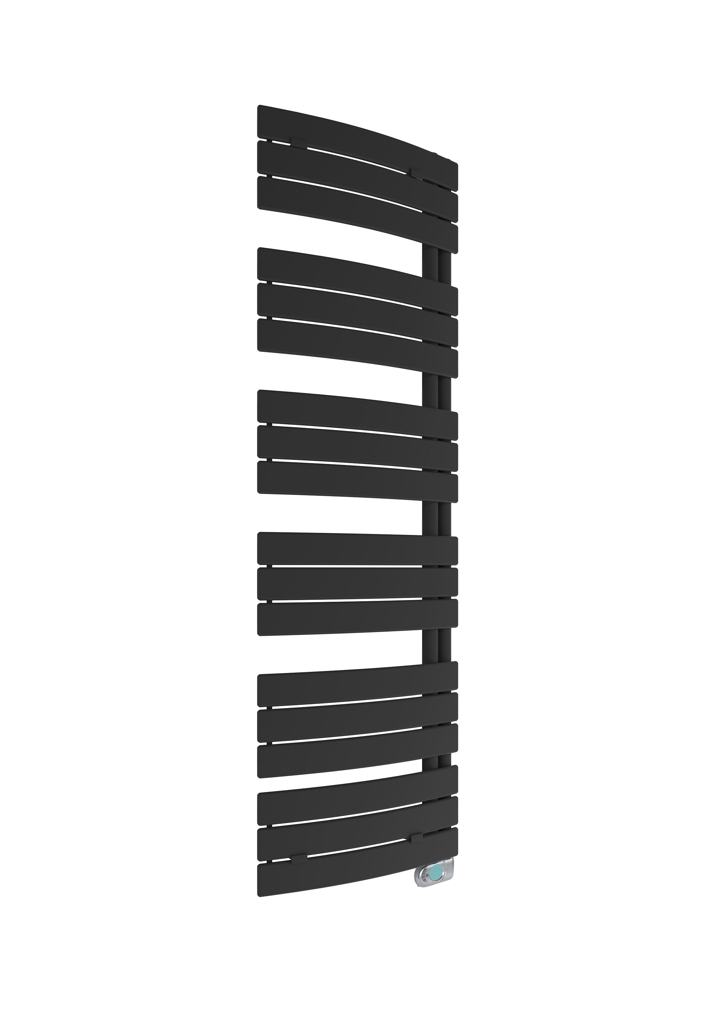 Handtuchtrockner E Salzburg Schwarz 55x168cm - Schwarz, Basics, Metall (55/168cm) - Sanotechnik