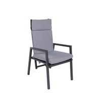 Gartenstuhl Sintra - Schwarz/Grau, Basics, Kunststoff/Textil (55/103/65cm) - Gardenson