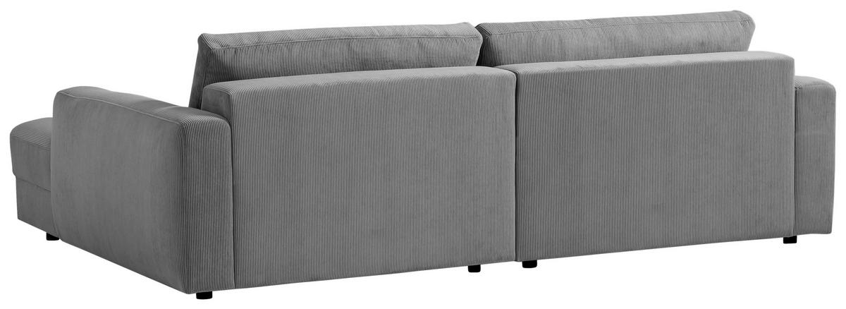 Ecksofa Bourbon - Dunkelgrau/Schwarz, MODERN, Textil (250/176cm) - Trendmanufaktur