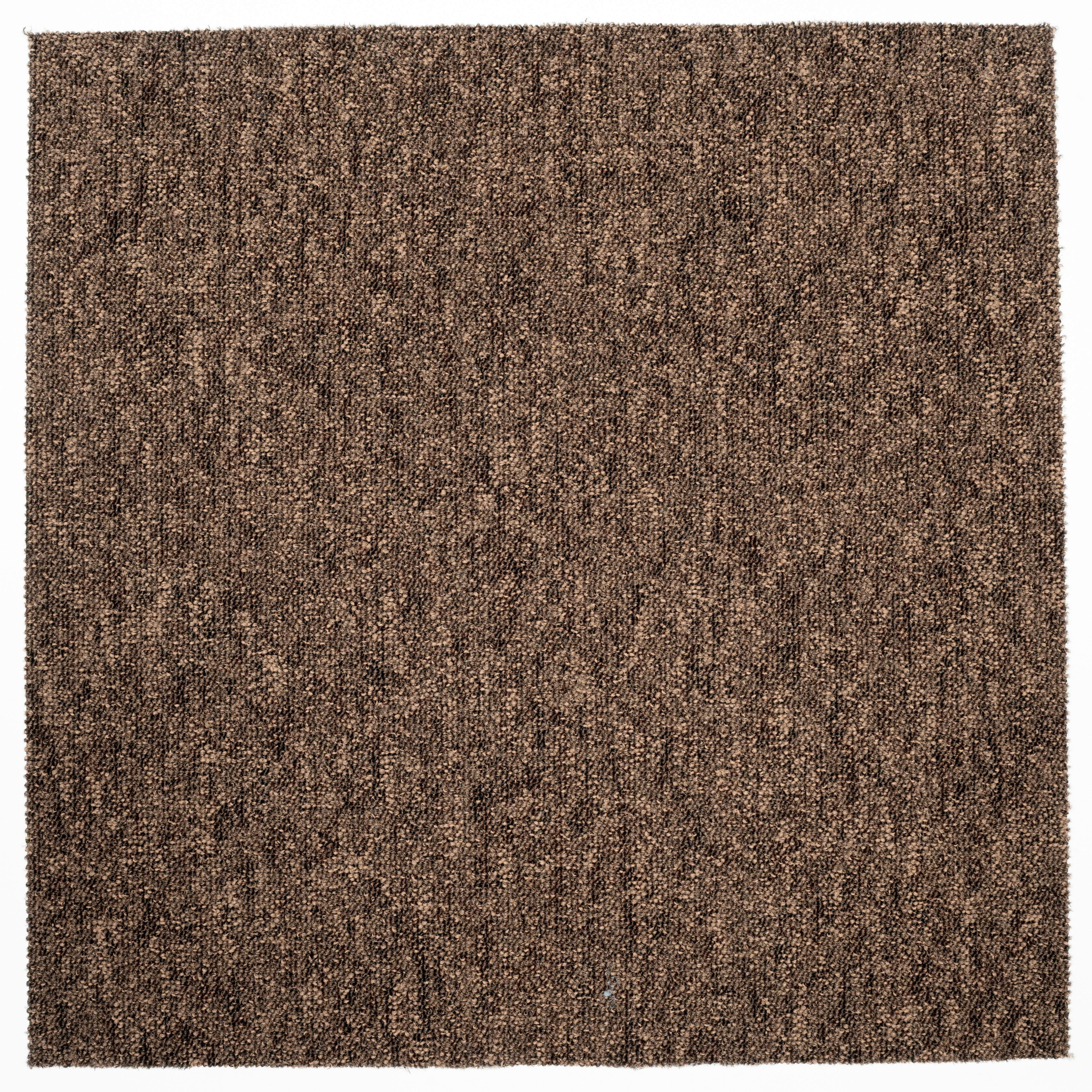 Teppichfliese Braun Mustang 50x50 cm Florhöhe 3 mm - Basics, Textil (50/50cm)