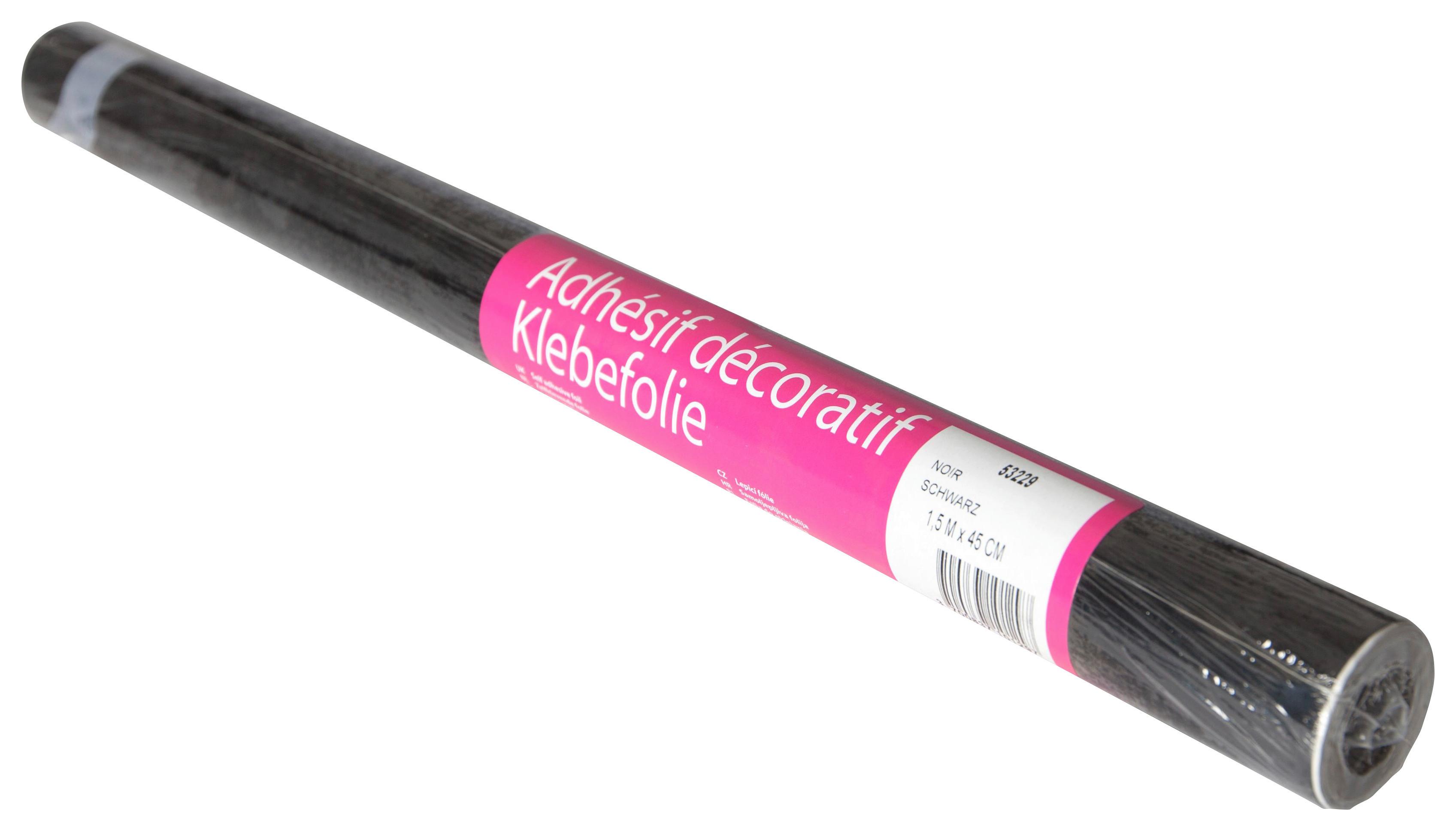 Klebefolie Uni Schwarz Basic-Line 90x210 Cm - Schwarz, KONVENTIONELL, Kunststoff (90/210cm)