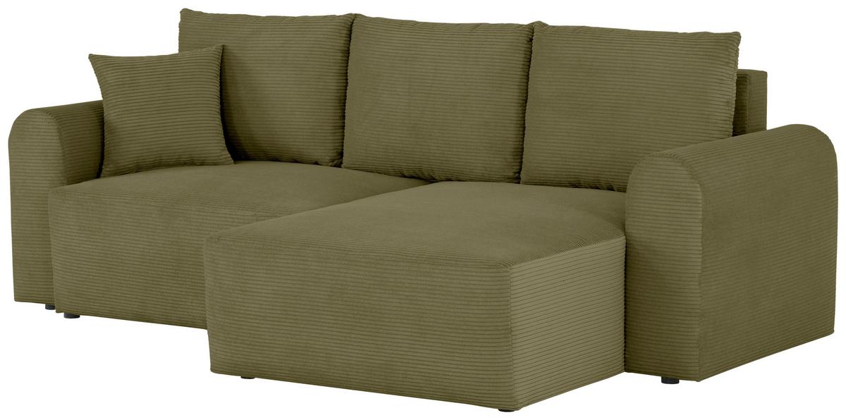 Ecksofa Joni Olivgrün S: 250 cm - Olivgrün, Design, Textil (250/151cm) - MID.YOU