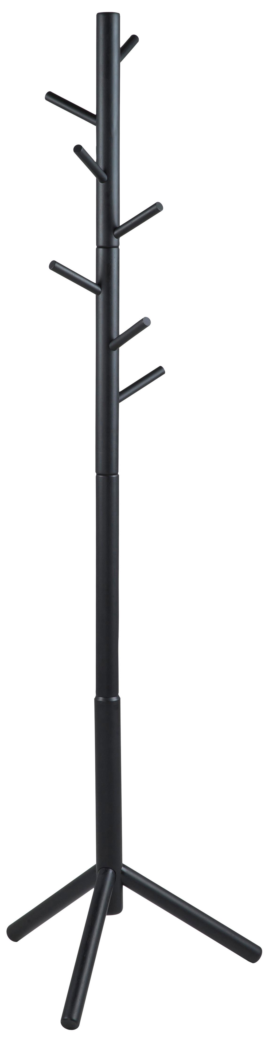 Šatní stojan BREMEN - čierna, Trend, drevo (51/176cm) - MID.YOU