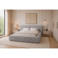 POLSTERBETT Vanessa Creme 160x200cm - Creme/Schwarz, MODERN, Holz/Metall (160/200cm) - MID.YOU