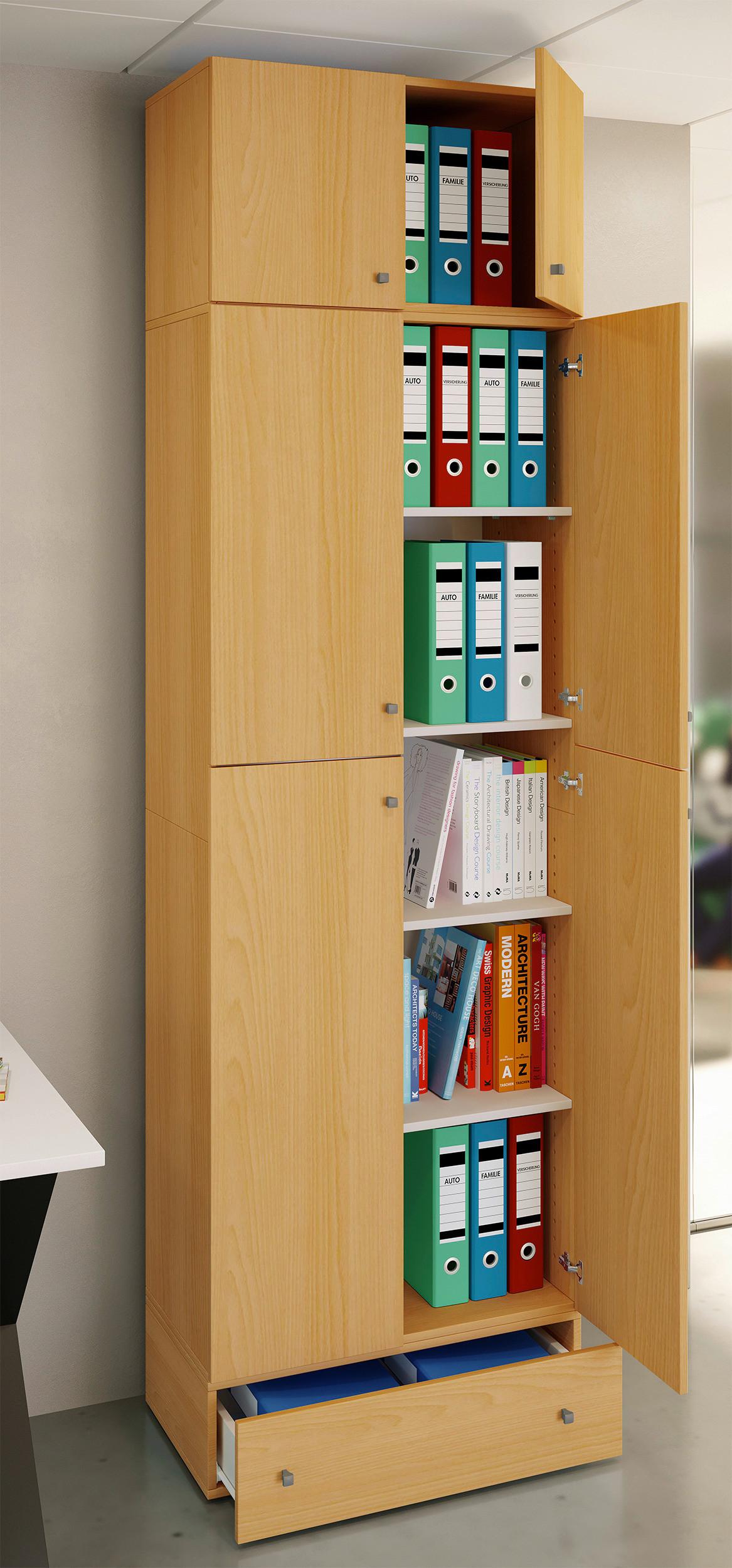 Aktenregal Lona Buchefarben B: 70 Cm - Buchefarben, MODERN, Holzwerkstoff (70/240/39cm) - MID.YOU