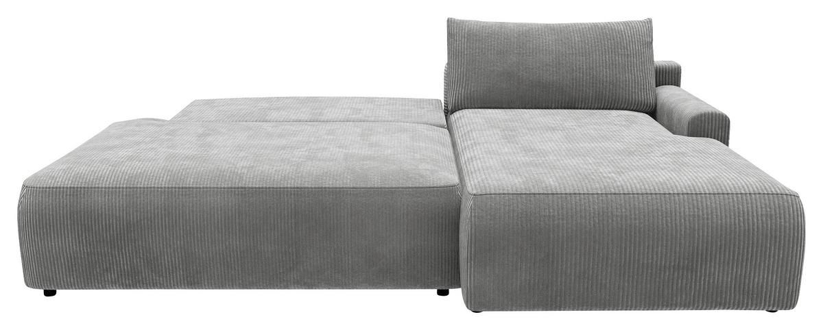 Eckschlafsofa Prag, Grau S: 253x167 cm - Schwarz/Grau, MODERN, Textil (253/167cm) - Trendmanufaktur