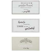 Dekoschild 2020850 Aafke - Beige/Schwarz, Basics, Holzwerkstoff (40/20/1cm)