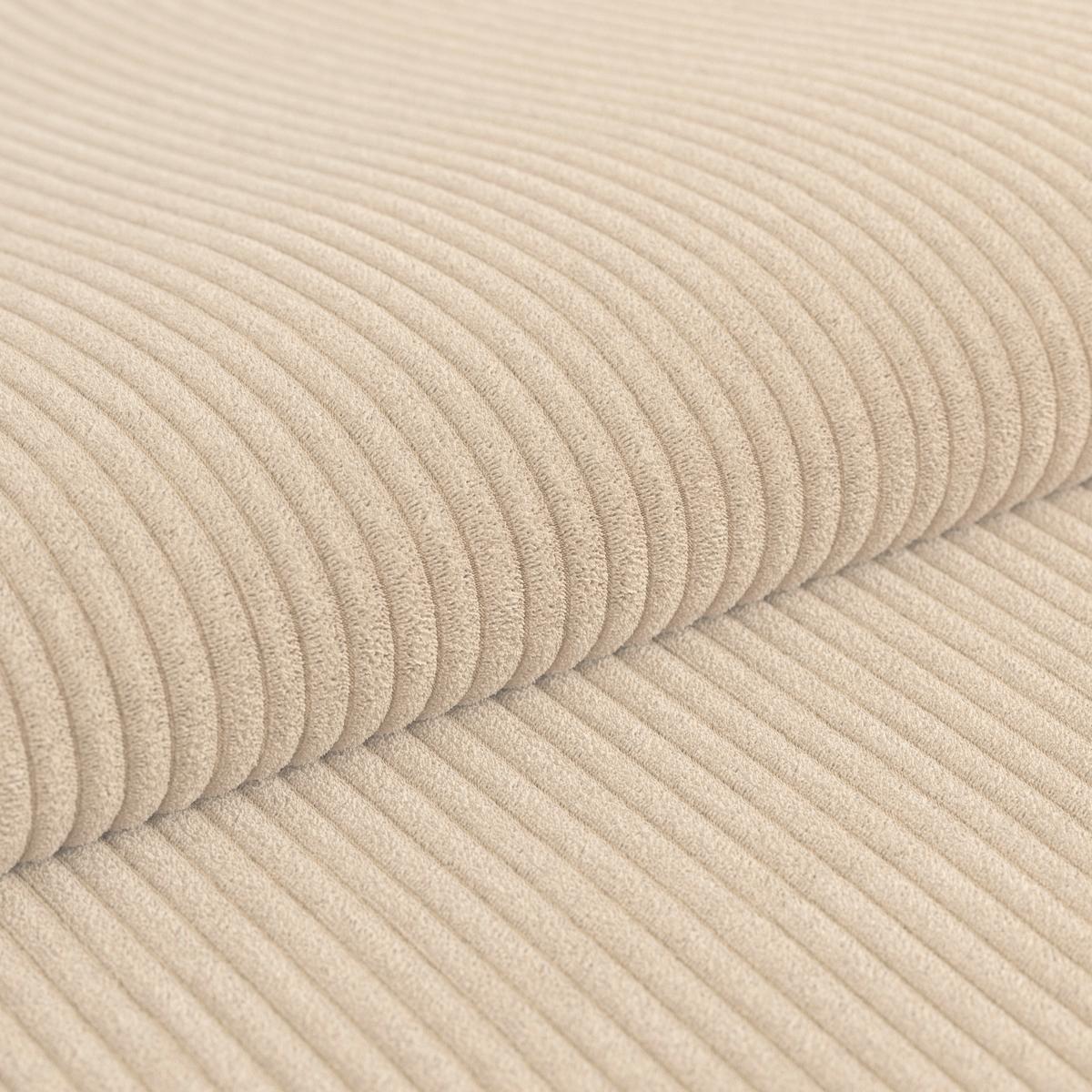 Ecksofa mit Schlaffunktion Viktor Creme Cord 212x270 cm - Creme/Schwarz, MODERN, Textil (212/270cm)