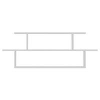 Wandregal Seneca - Weiß, Design, Holzwerkstoff (120/44,6/14,6cm) - MID.YOU