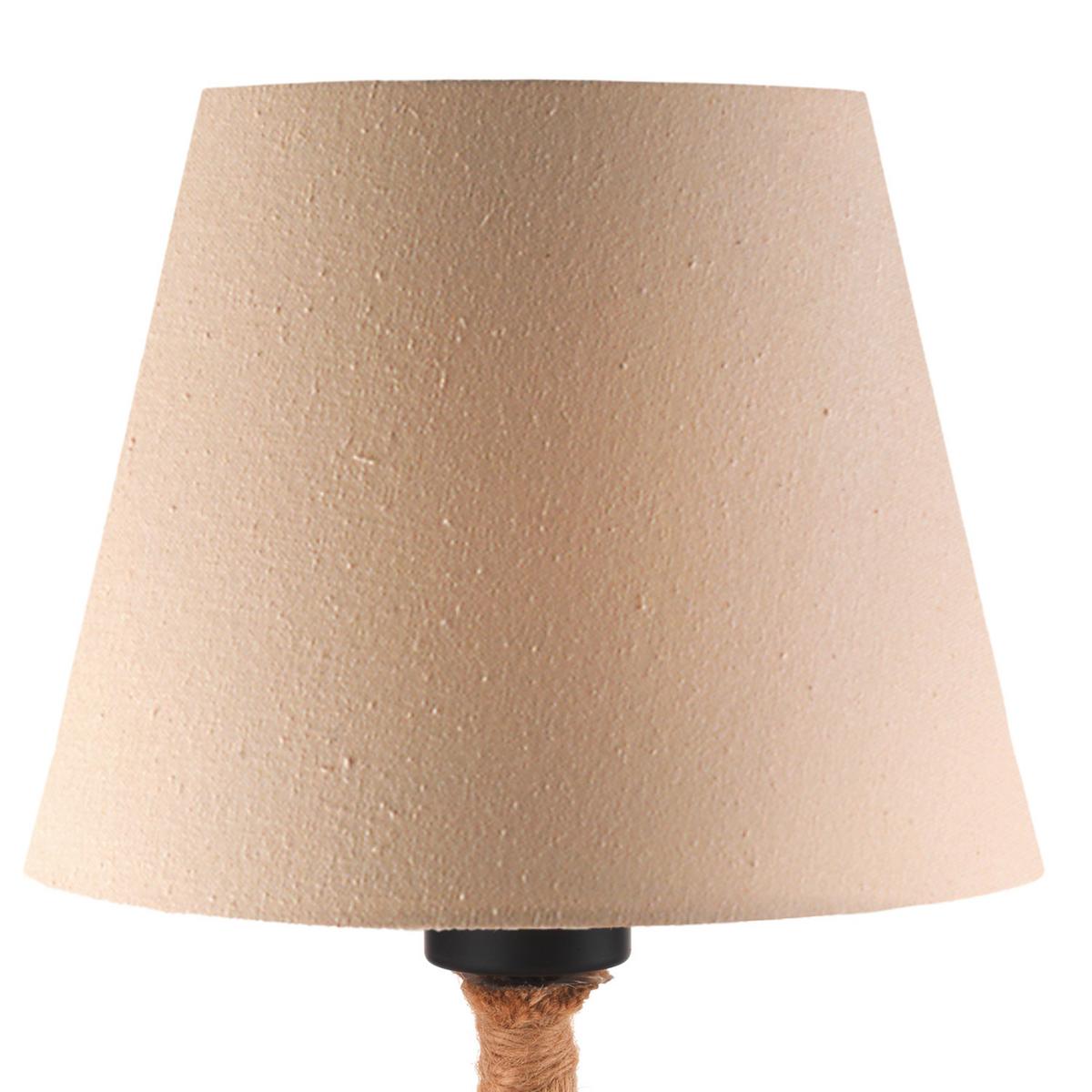 Tischleuchte 4993/L - Beige, Natur, Textil/Metall (23/32cm)