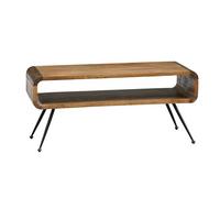 COUCHTISCH Mangoholz B: 105cm - Schwarz/Braun, Design, Holz/Metall (105/40/45cm) - Livetastic