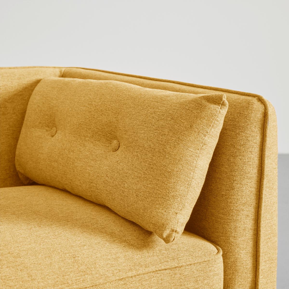 Modulární pohovka FANNY, žlutá - přírodní barvy/žlutá, Moderní, dřevo/textil (154/55/73cm) - Bessagi Home