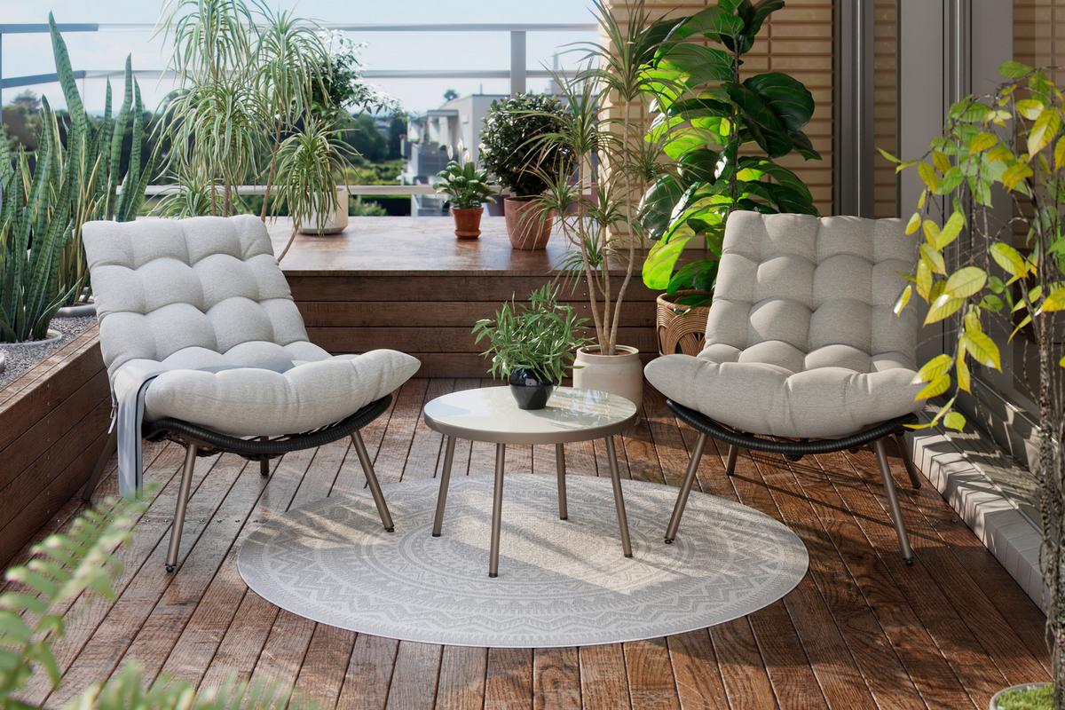 Balkonset Lucca - MODERN (58,5/38,5/58,5cm) - Beldano