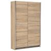 Schwebetürenschrank 125 Cm Slim, Sonoma Eiche Dekor - Eichefarben, Basics, Holzwerkstoff (125/195,5/38cm) - P & B