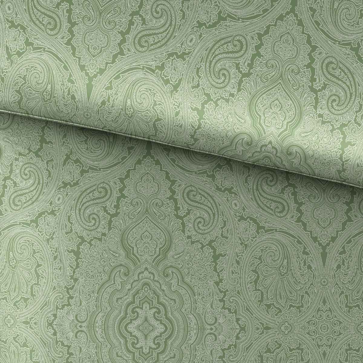 Renforcé-Bettwäsche 140x200 cm Leona Grün Ornamente - Grün, ROMANTIK / LANDHAUS, Textil (140/200cm) - James Wood