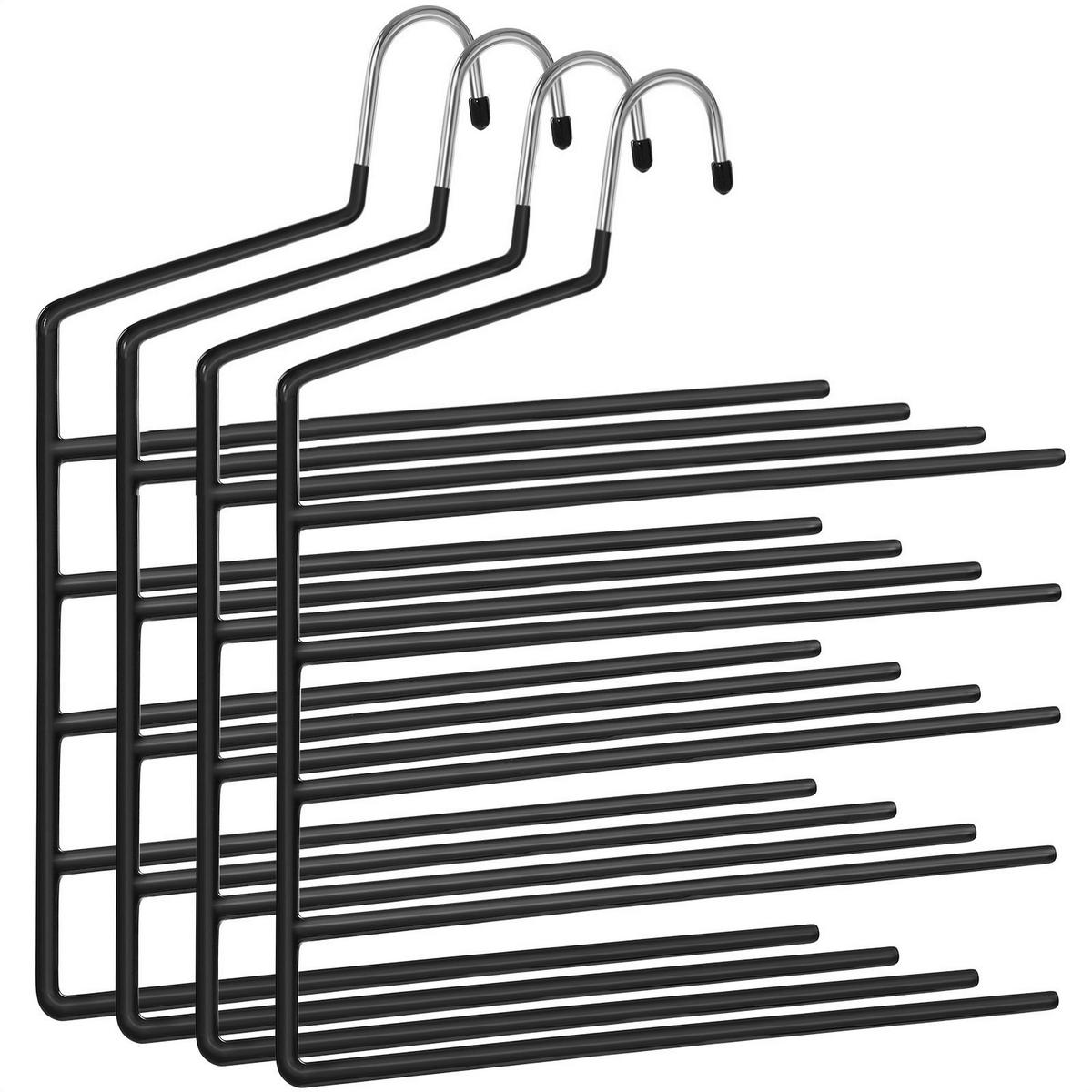 Kleiderbügelset Metal Hanger Schwarz B: 32 cm - Schwarz, Basics, Kunststoff/Metall (32cm)