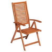 Gartensessel Klappbar/ Verstellbar Cordoba Echtholz - Naturfarben, Basics, Holz (58/114/68cm) - Gardenson