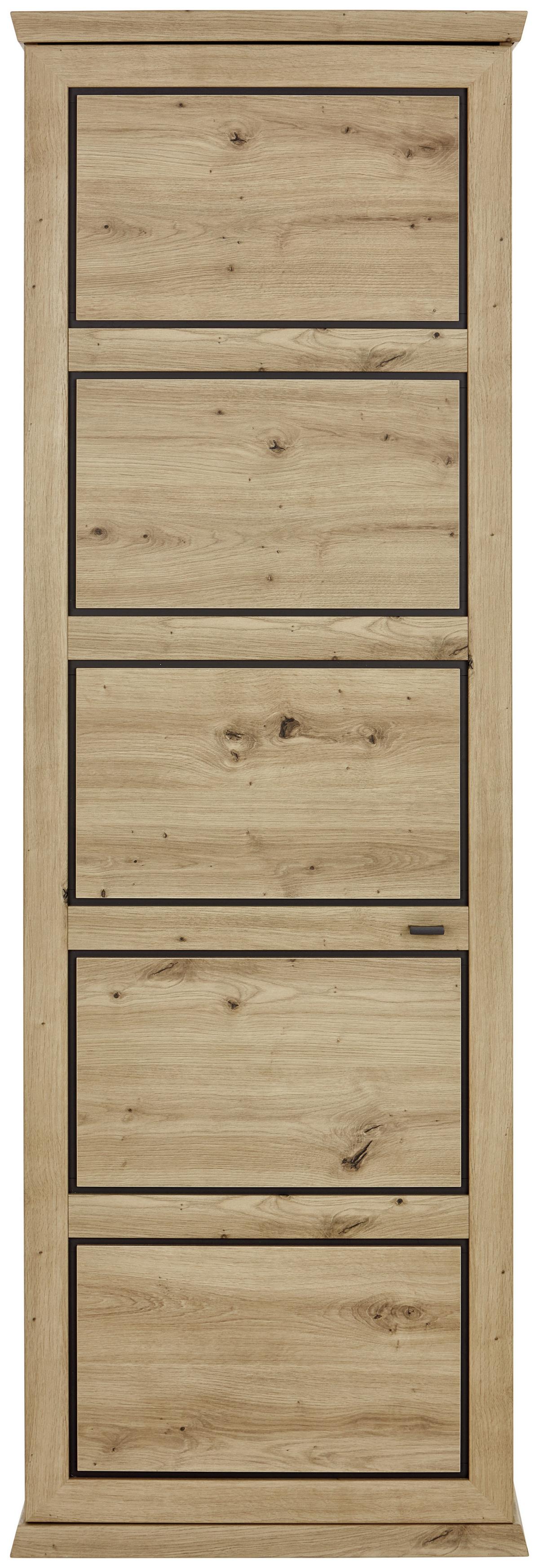 Garderobenschrank Harvey Eiche Dekor B: 64,2 Cm - Eichefarben/Anthrazit, LIFESTYLE, Holzwerkstoff (64,2/196,6/38,5cm)