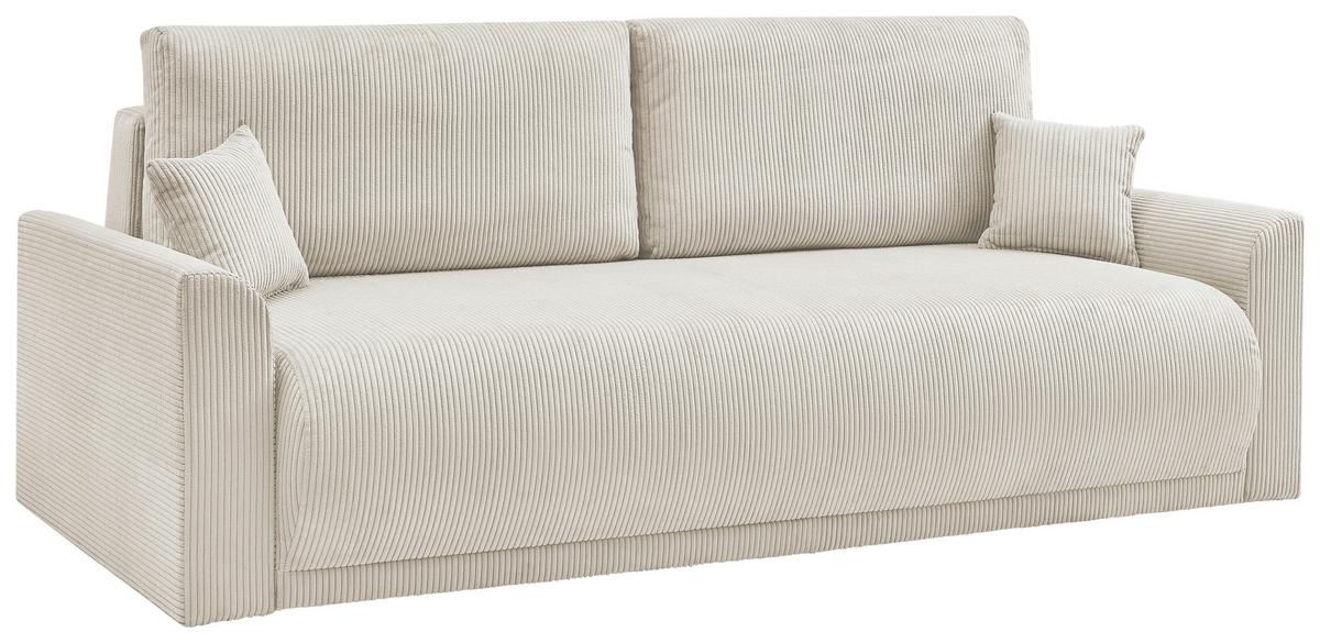 Rozkladacia pohovka KIM, krémový menčester - krémová, Modern, drevo (234/90/103cm)