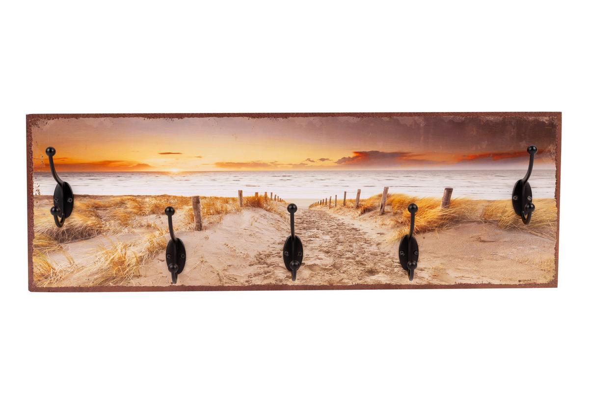 Hakenleiste Marla Multicolor/Schwarz B: 60cm - Multicolor/Schwarz, Design, Holzwerkstoff/Metall (60/20/9,3cm)