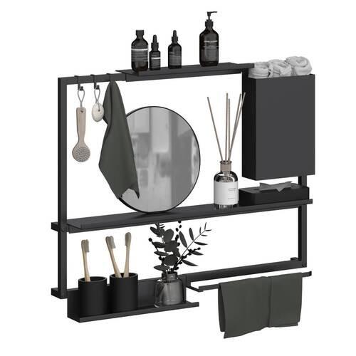 Závesný diel Systemstyle šírka 60 cm - čierna, Modern, kov (60/45/4,5cm) - System Style