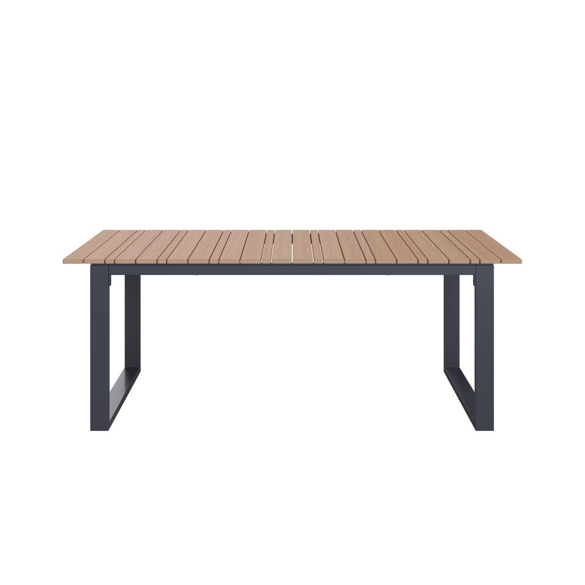 Záhradní souprava HELEN - šedá/barvy teak, Moderní, kov/textil (330/198/88cm) - Bessagi Garden