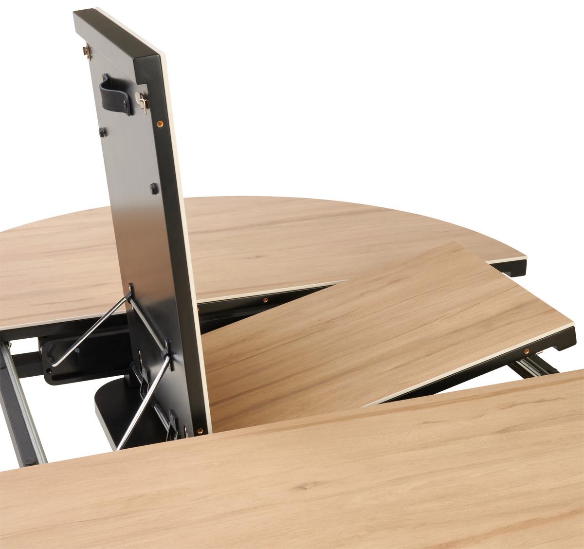 Esstisch Tuana - Bernsteinfarben/Schwarz, LIFESTYLE, Keramik/Holzwerkstoff (120-160/76/120cm) - MID.YOU