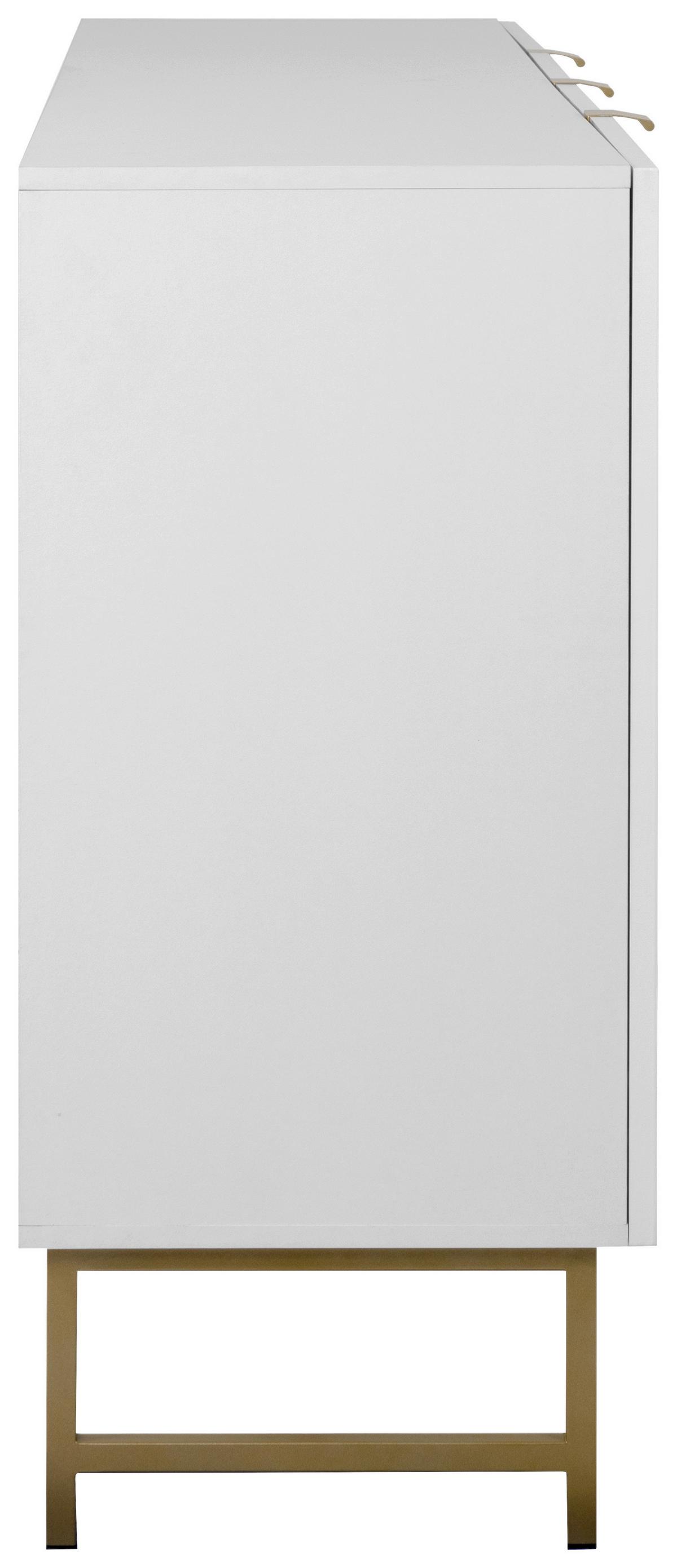 Sideboard Edinburgh 179 Cm Weiß - Goldfarben/Weiß, Design, Holzwerkstoff (179/90/41cm) - MID.YOU