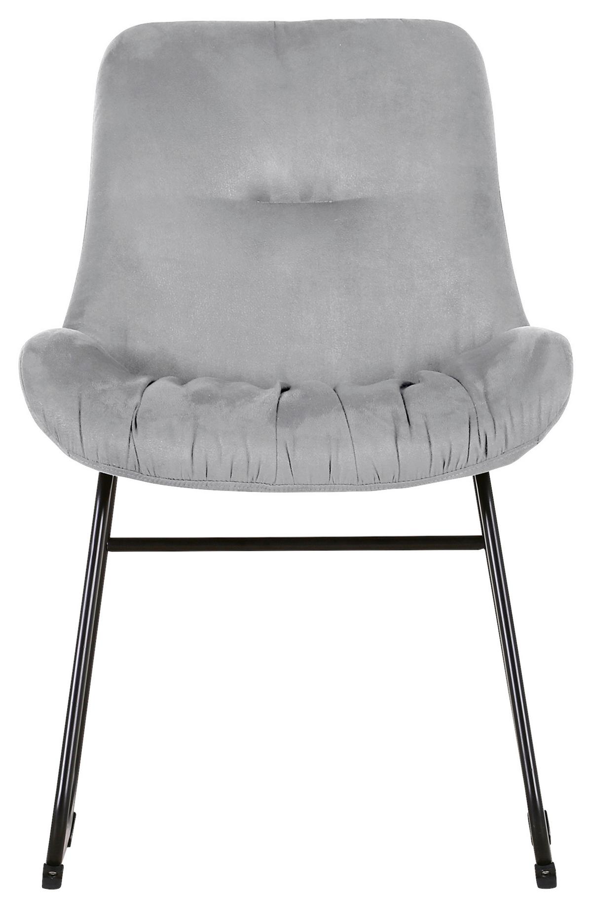 Sessel Pop - Hellgrau/Schwarz, Design, Textil (55/84/62cm) - Livetastic