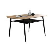 Esstisch Naturfarben/schwarz B: 160 Cm - Schwarz/Naturfarben, MODERN, Holzwerkstoff/Kunststoff (160/90/76cm) - Livetastic