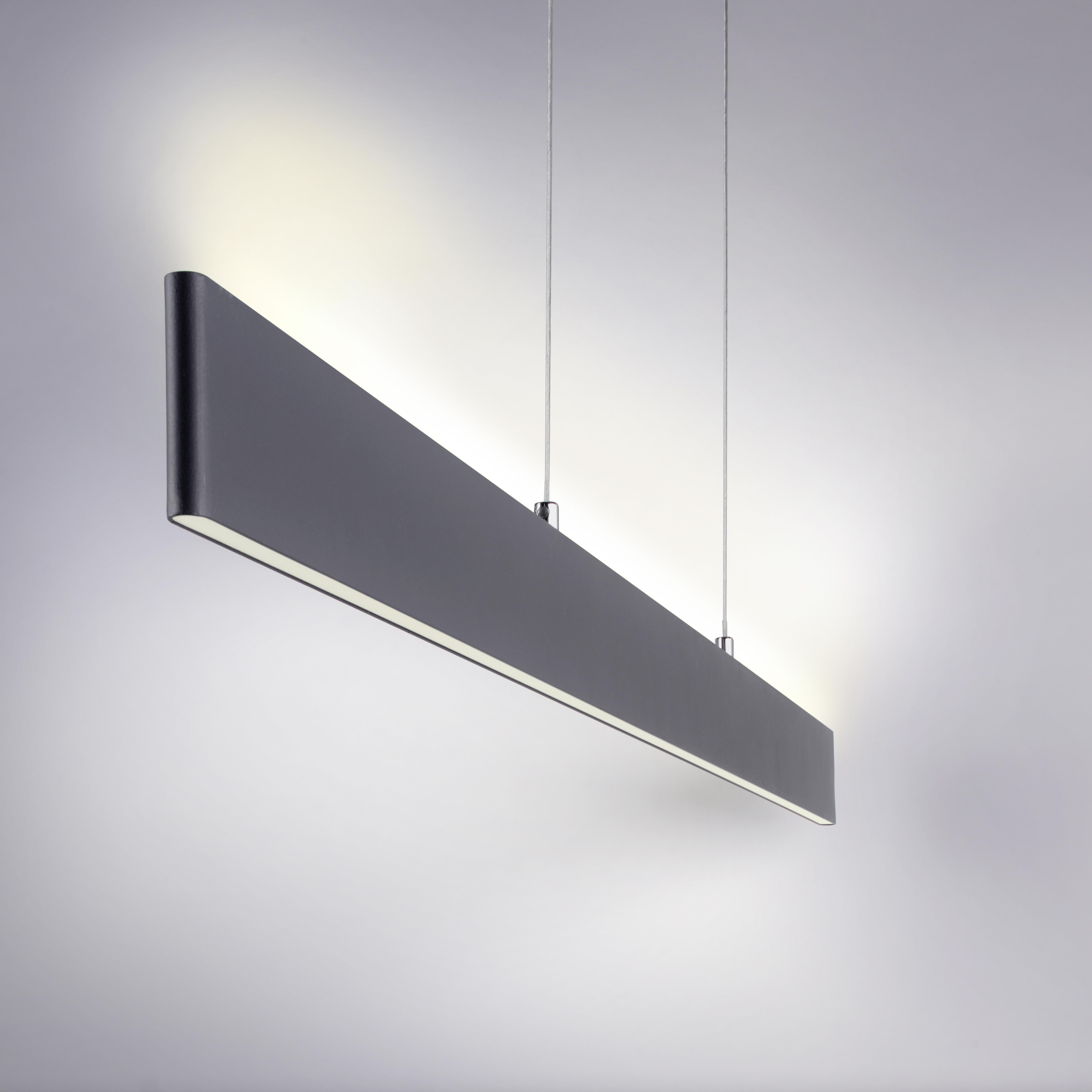 LED-Hängeleuchte 11548-13 - Anthrazit, Design, Kunststoff/Metall (121/6/120cm)