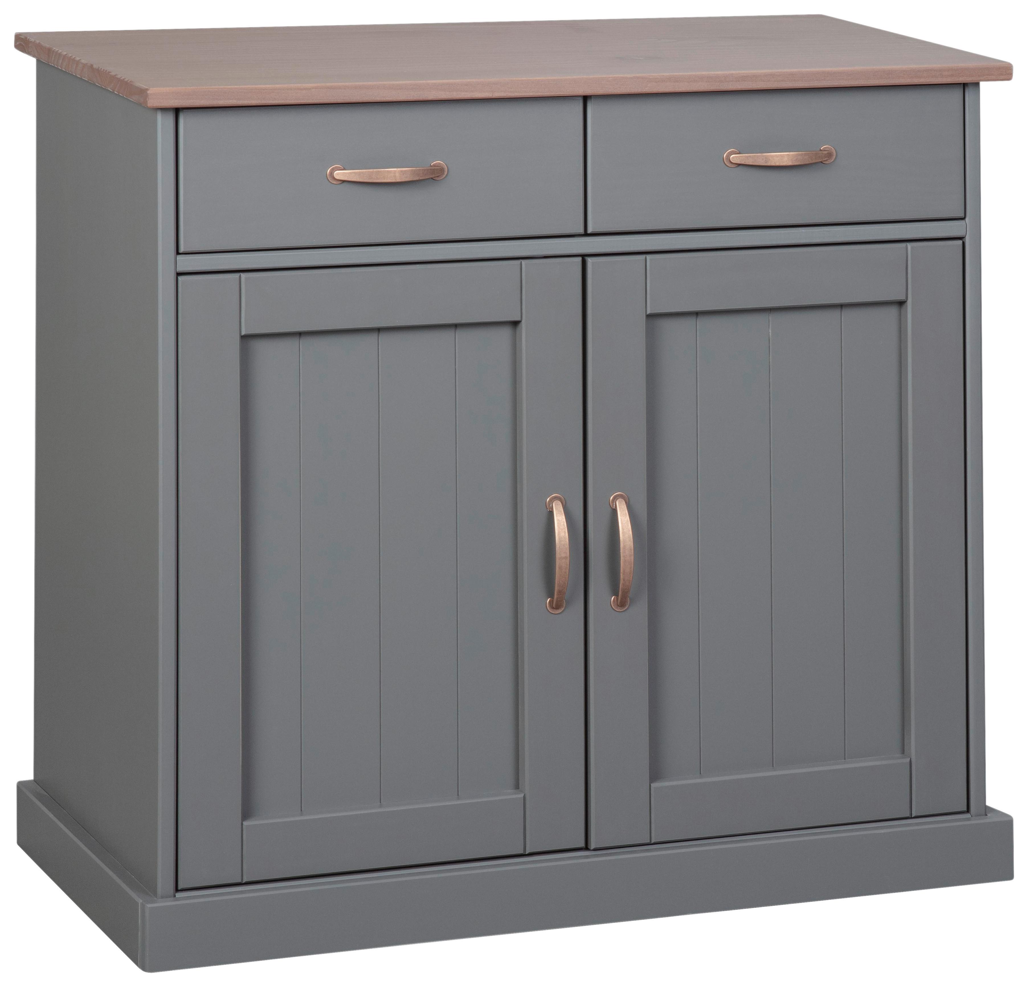 Kommode Luzerna 3.1 - Braun/Grau, KONVENTIONELL, Holz (90/86/45cm) - MID.YOU