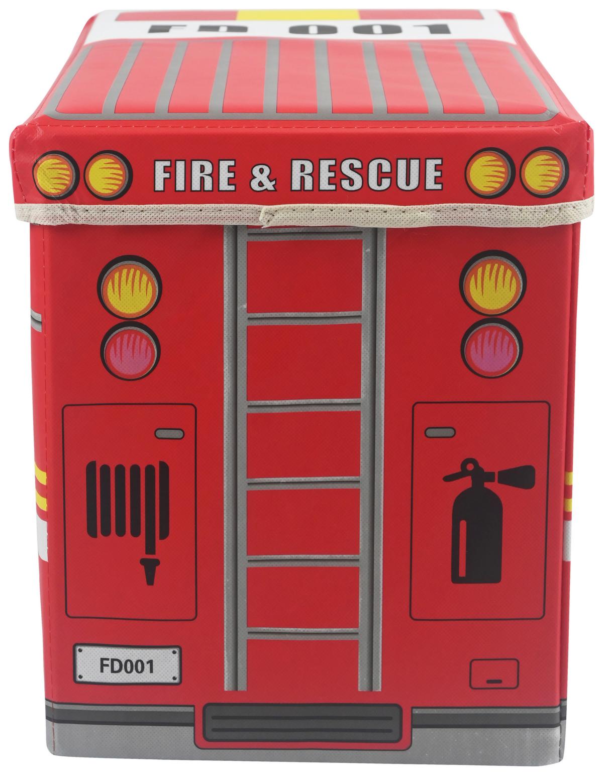 Aufbewahrungsbox Sam - Rot, KONVENTIONELL, Karton/Textil (55/25/32cm) - BUNINO