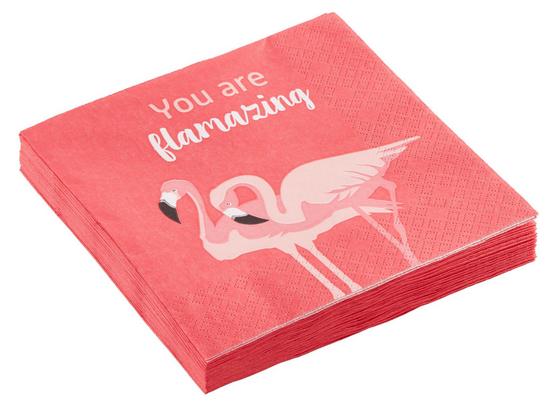 Ubrousek Flamingo Couple - bílá/růžová, papír (33/33cm) - Mömax modern living Ubrousek Flamingo Couple - bílá/růžová, papír (33/33cm) - Mömax modern living