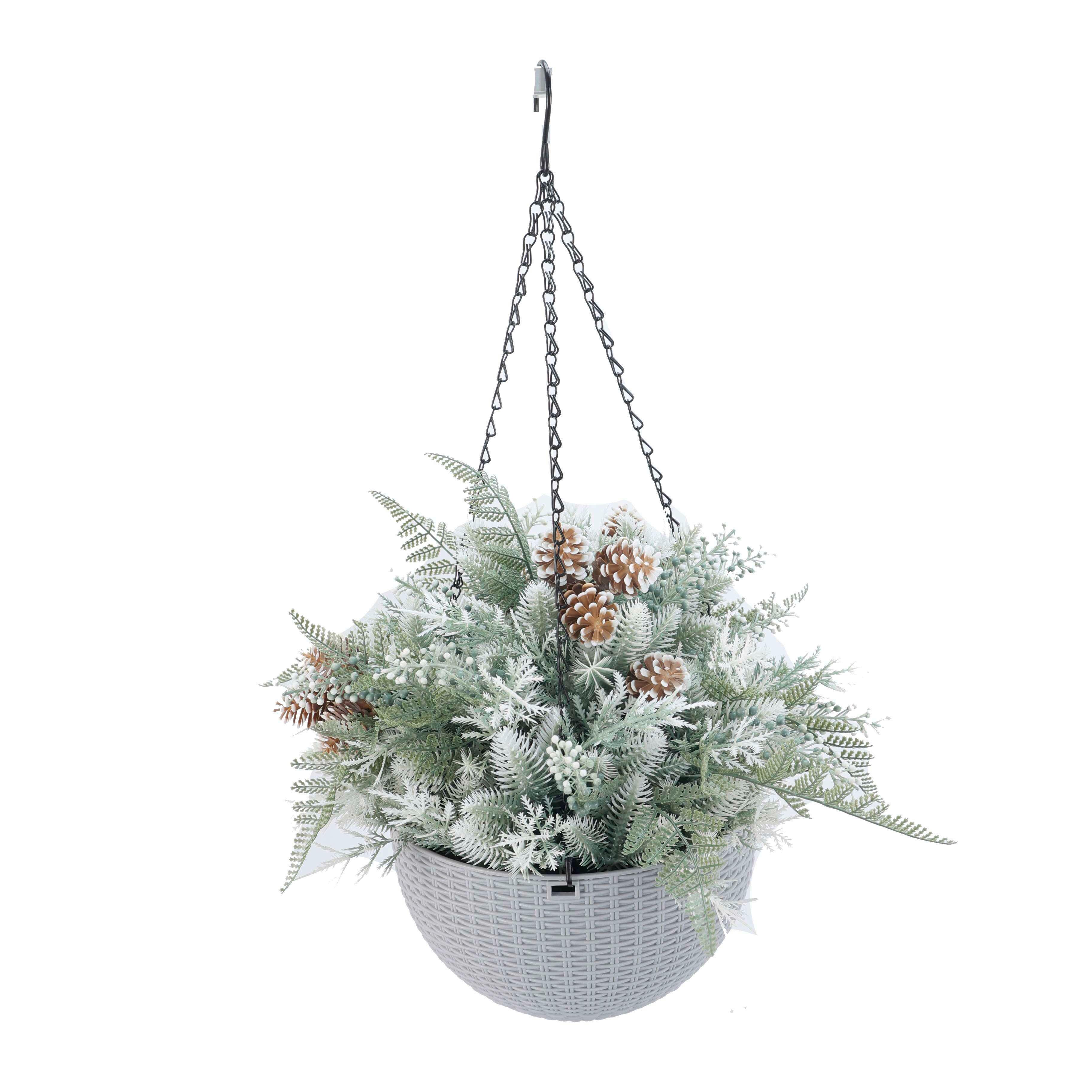 WEIHNACHTSGESTECK Elfi D. 36 cm - Hellbraun/Alabasterfarben, KONVENTIONELL, Kunststoff/Metall (36cm) - Luca Bessoni