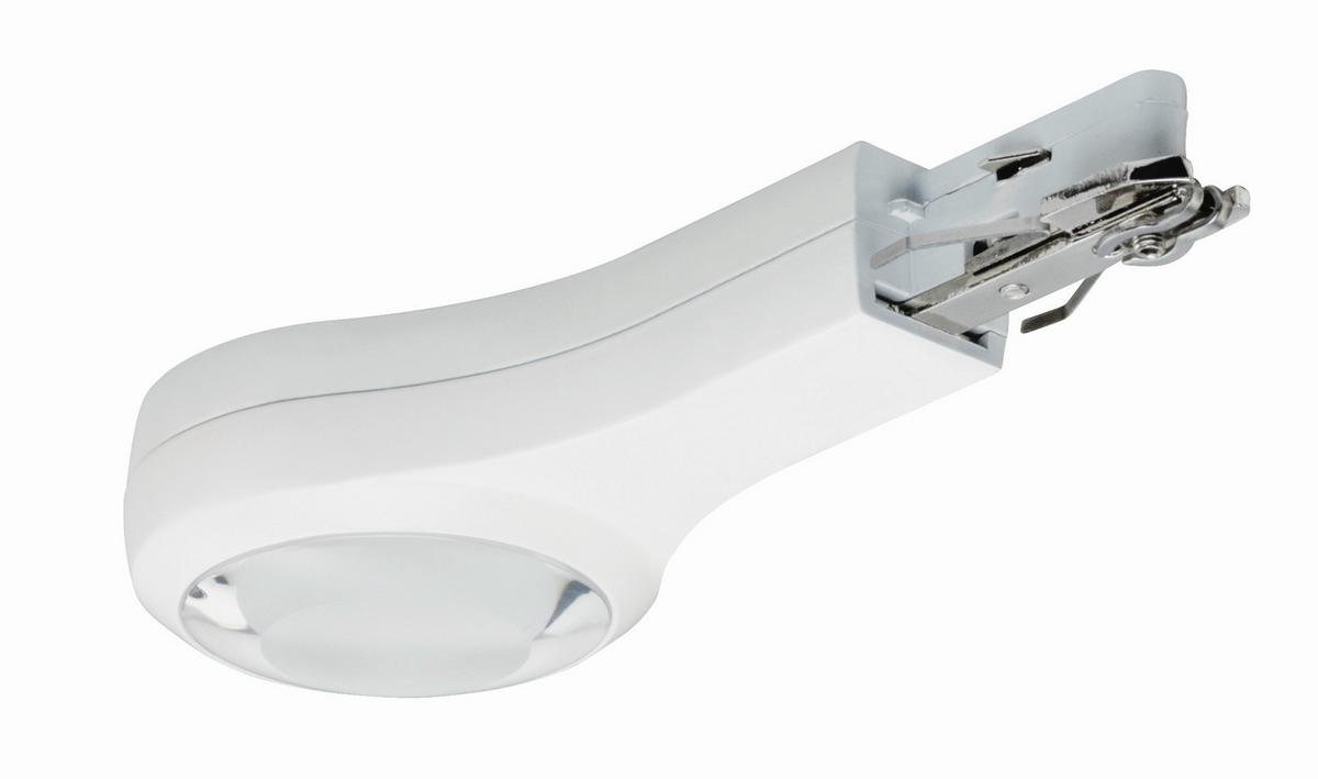 Schienensystem Urial Endkappe 95480 mit LED-Beleuchtung Weiß - Weiß, Design, Metall (14,1/2,7/5,7cm) - Paulmann