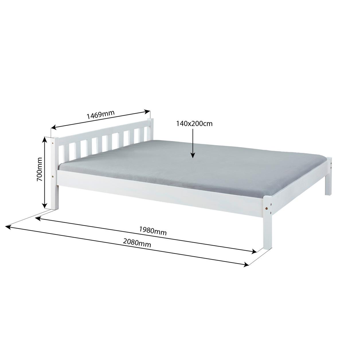 Einzelzimmer Vilmar Hedda Weiß 2-teilig - Weiß, MODERN, Holz - MID.YOU
