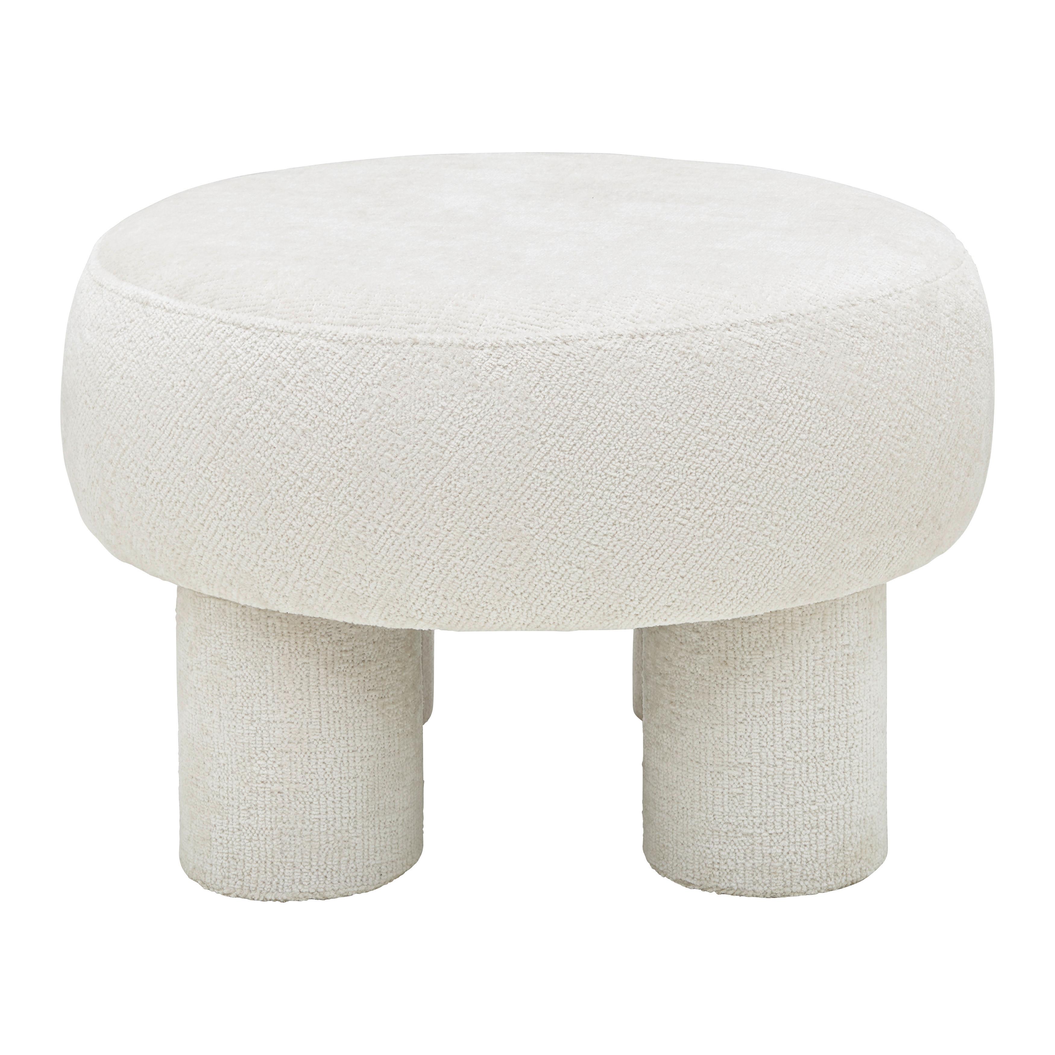 Taburetka TRENT béžová ženilka, max. 120 kg - béžová, Lifestyle, kompozitné drevo/textil (51/32cm) - Mömax
